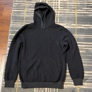 The Normal Brand Black Hooded Knit Sweater
